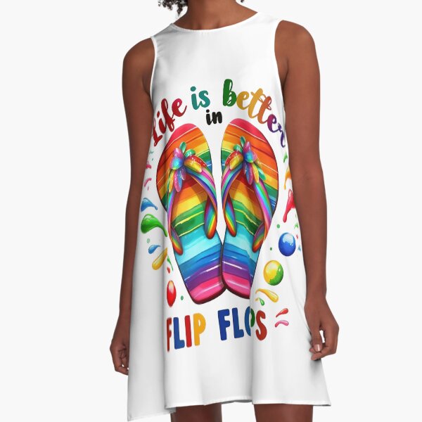 Item preview, life is better in flip flops designed and sold by Natalia Shop.