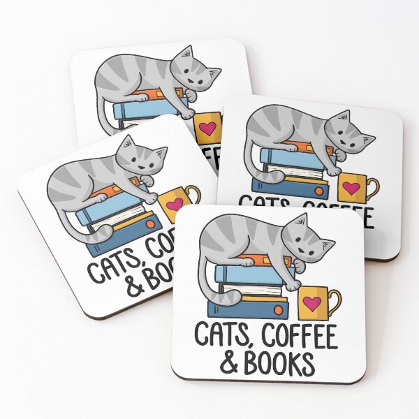Item preview, Cats, Coffee and Books designed and sold by doodlecats.