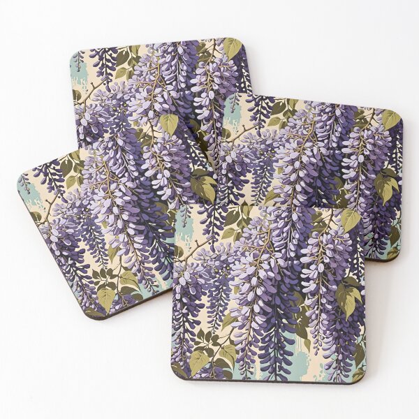 Item preview, Wisteria Retro Style Abstract Cottagecore Art 4 designed and sold by taiche.