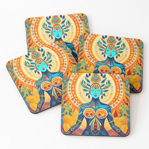 Item preview, psychedelic bohemian and herbal leaves designed and sold by rainsdesigns.
