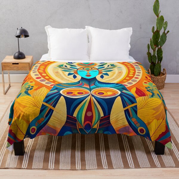 Item preview, psychedelic bohemian and herbal leaves designed and sold by rainsdesigns.