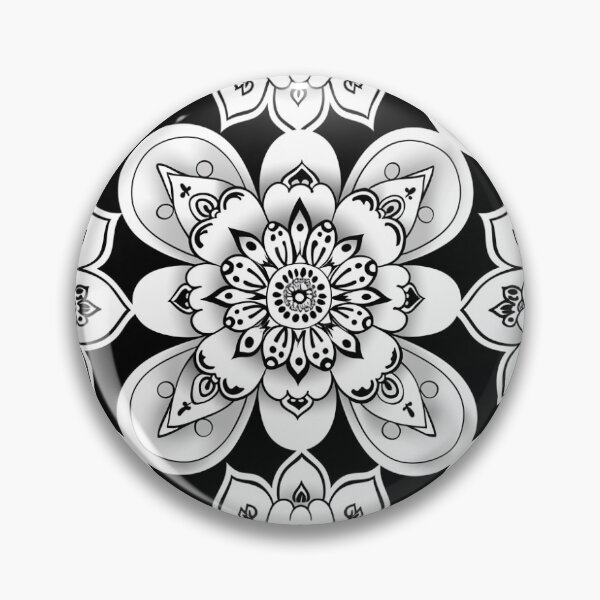Item preview, Black and white mandala pattern designed and sold by Loop-De-Loop.