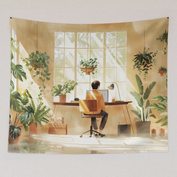 Item preview, Serene Workspace Sanctuary designed and sold by palmyst.
