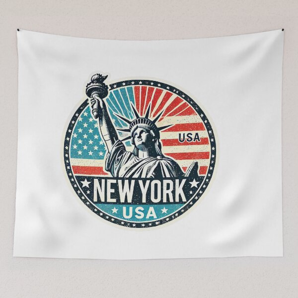 Item preview, New York Vintage Travel Sticker, New York Art designed and sold by SusannesArtShop.
