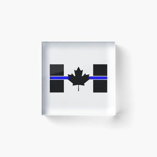 Canadian Police Flag Acrylic Block