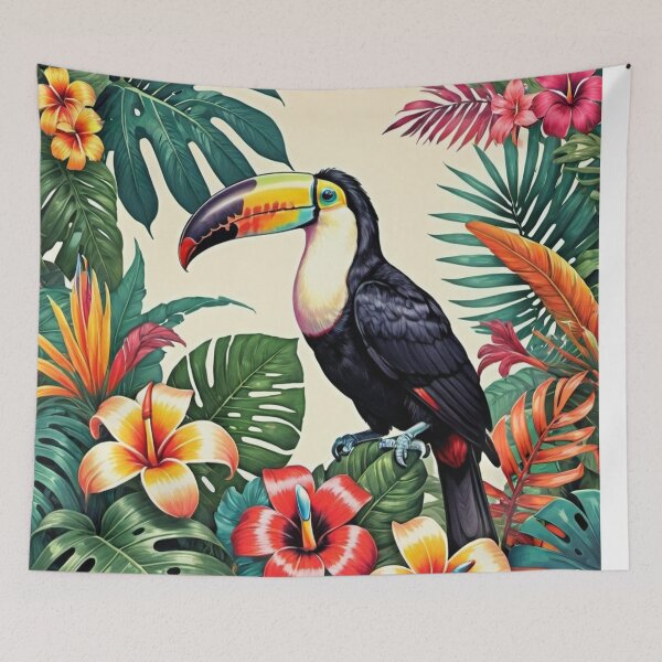 Item preview, Tropical Paradise and Leaves With a Toucan designed and sold by Chonguissa Fashion.