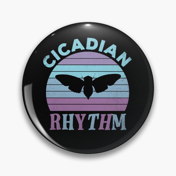 Item preview, Cicadian Rhythm Funny Groovy Retro Sunset Cicada Pun Circadian designed and sold by dbreeze10.