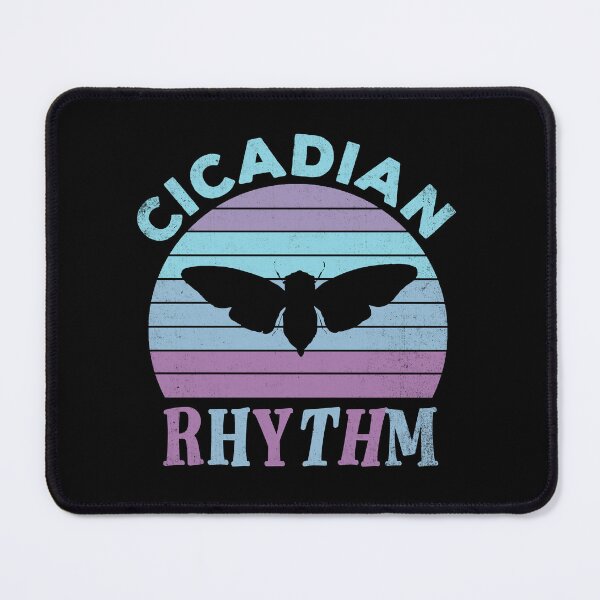 Item preview, Cicadian Rhythm Funny Groovy Retro Sunset Cicada Pun Circadian designed and sold by dbreeze10.