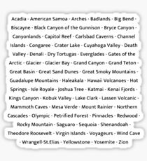 National Parks Sticker