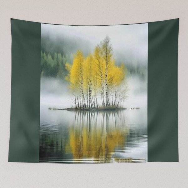 Item preview, tranquil birch  copse  designed and sold by ritusdesigns.