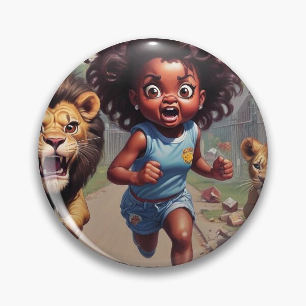 Item preview, Girl chased by lions designed and sold by Jimmylonn.