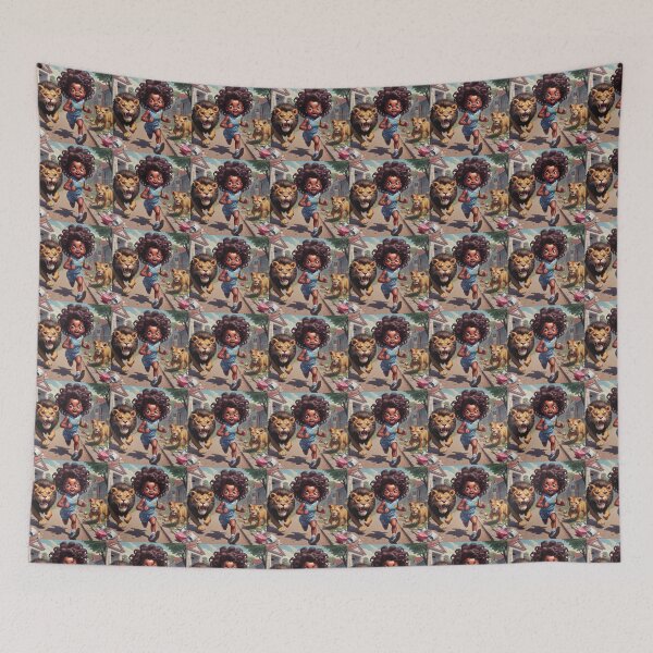 Item preview, Girl chased by lions designed and sold by Jimmylonn.