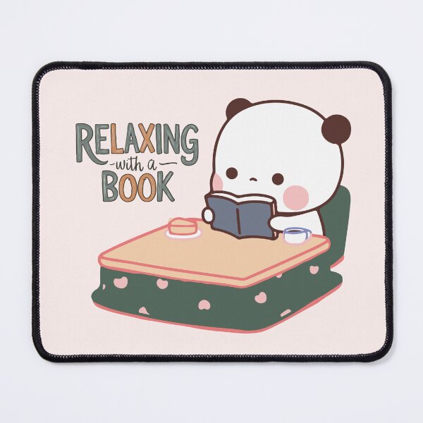 Item preview, Relaxing with a Book | Bubu and Dudu Cute Panda Design | Kawaii Reading Art | Cozy Relaxation Illustration designed and sold by FEBRICAST.
