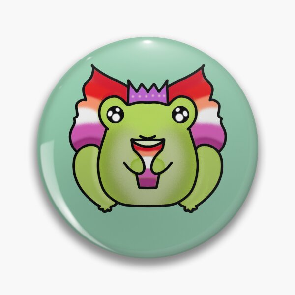 Item preview, Cute lesbian pride frog designed and sold by Quacktails.