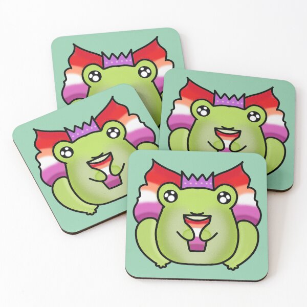 Item preview, Cute lesbian pride frog designed and sold by Quacktails.