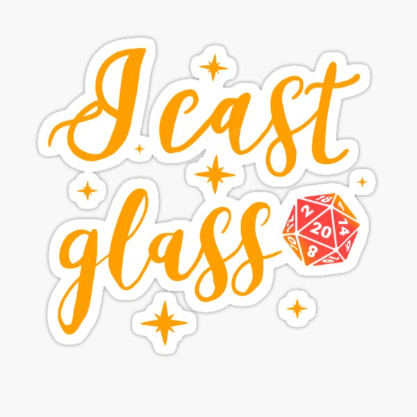 I cast glass (Yellow pink) Sticker