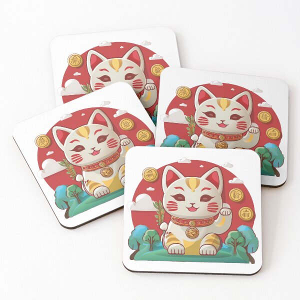 Item preview, Graphic cartoon of Japanese lucky cat name neko.  designed and sold by PhotoSticker-YY.