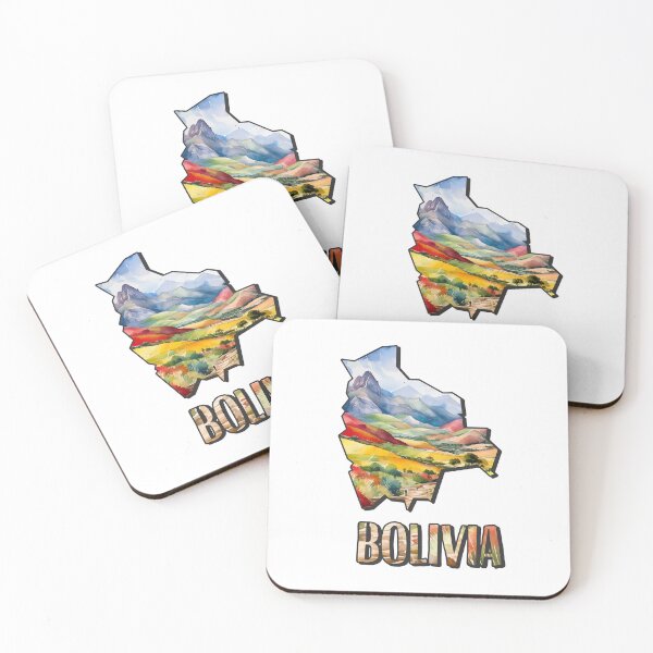 Item preview, Bolivia watercolor map designed and sold by Motivburg.
