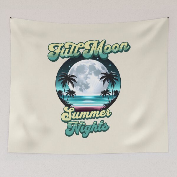 Item preview, Summer Nights Under the Full Moon (Retro Style) designed and sold by Nabucodonoshop.