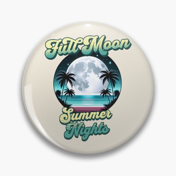 Item preview, Summer Nights Under the Full Moon (Retro Style) designed and sold by Nabucodonoshop.