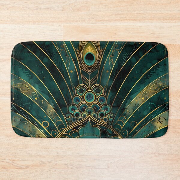 Item preview, Teal Gold Vintage 1920s Style, Luxurious Aesthetic, Glamour Dark Green Gold designed and sold by Vic Torys ☆.