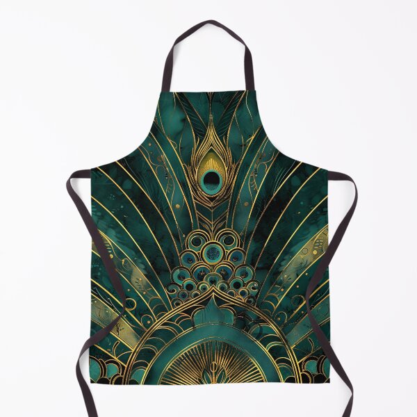 Item preview, Teal Gold Vintage 1920s Style, Luxurious Aesthetic, Glamour Dark Green Gold designed and sold by Vic Torys ☆.