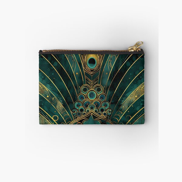 Item preview, Teal Gold Vintage 1920s Style, Luxurious Aesthetic, Glamour Dark Green Gold designed and sold by Vic Torys ☆.