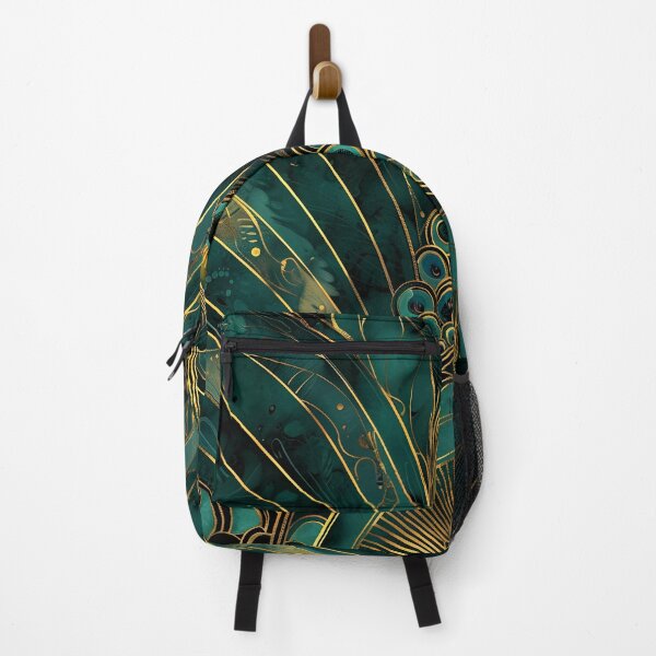 Item preview, Teal Gold Vintage 1920s Style, Luxurious Aesthetic, Glamour Dark Green Gold designed and sold by Vic Torys ☆.