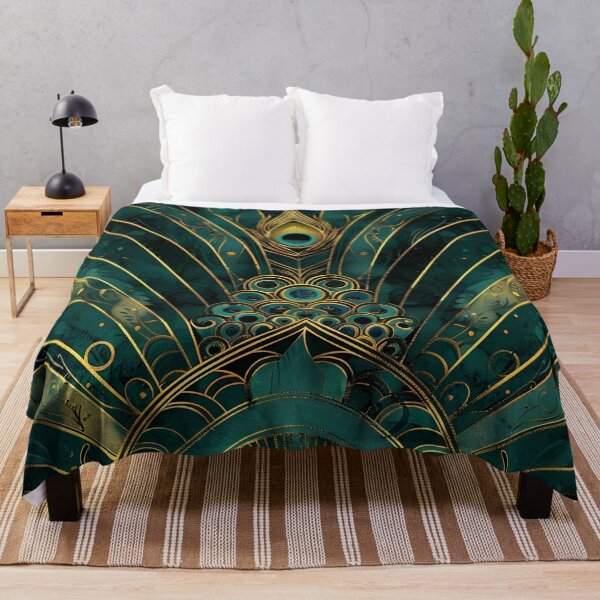 Item preview, Teal Gold Vintage 1920s Style, Luxurious Aesthetic, Glamour Dark Green Gold designed and sold by Vic Torys ☆.