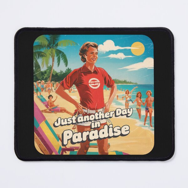 Item preview, Vintage ''Just another day in Paradise'' Life Guard Mom / Sister T-Shirt designed and sold by Witty Shirts.