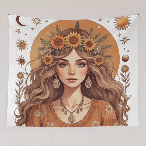 Item preview,  Bohemian Patterns with Suns Moons and stars designed and sold by Chonguissa Fashion.
