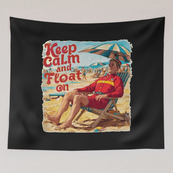 Item preview,  Vintage ''Keep Calm and Float On'' Life Guard T-Shirt designed and sold by Witty Shirts.