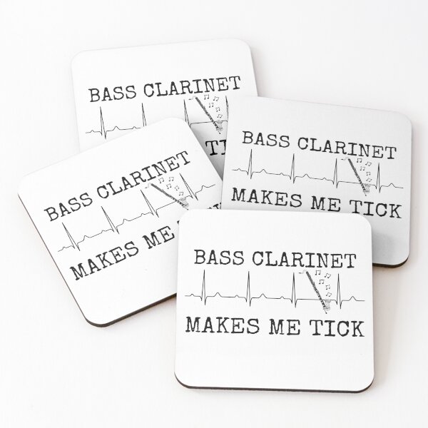 Item preview, Bass Clarinet Makes Me Tick, Clarinetist Heart Rate Woodwind Musician designed and sold by doodlerob.
