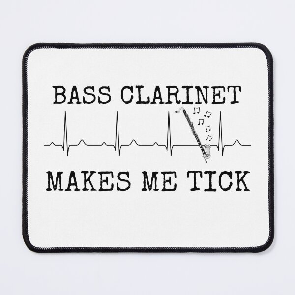 Item preview, Bass Clarinet Makes Me Tick, Clarinetist Heart Rate Woodwind Musician designed and sold by doodlerob.