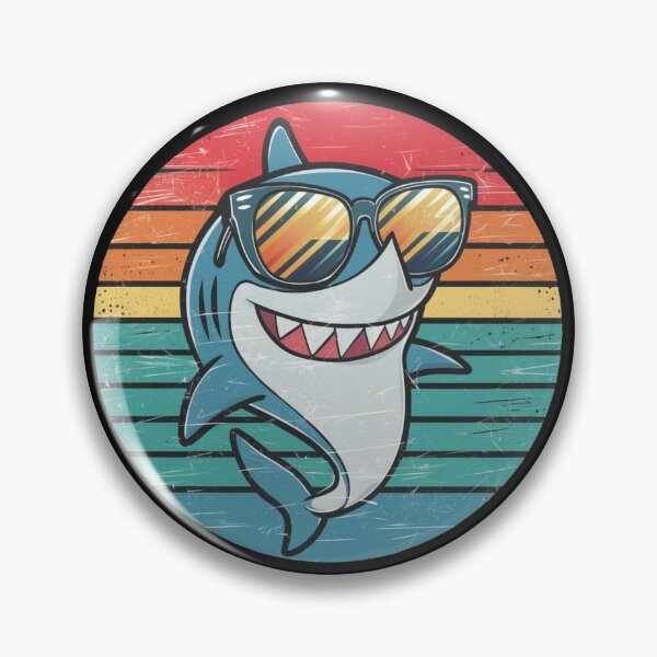 Item preview, Retro Summer Shark In Sunglasses designed and sold by Krieghorn.