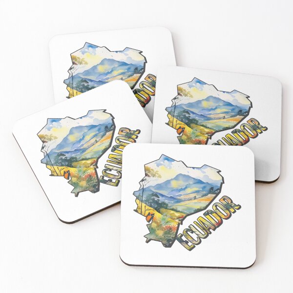 Item preview, Ecuador watercolor map designed and sold by Motivburg.