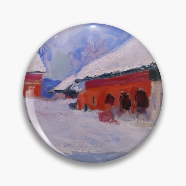 Item preview, Claude Monet - Red Houses at Bjornegaard in the Snow, Norway - 1895 designed and sold by dottyshai.