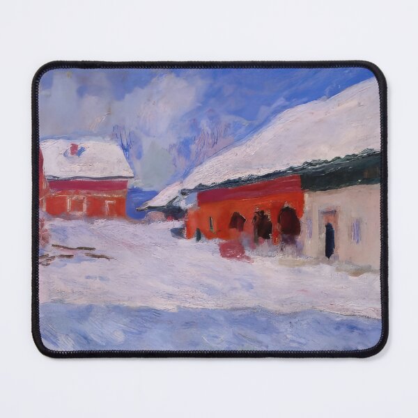 Item preview, Claude Monet - Red Houses at Bjornegaard in the Snow, Norway - 1895 designed and sold by dottyshai.