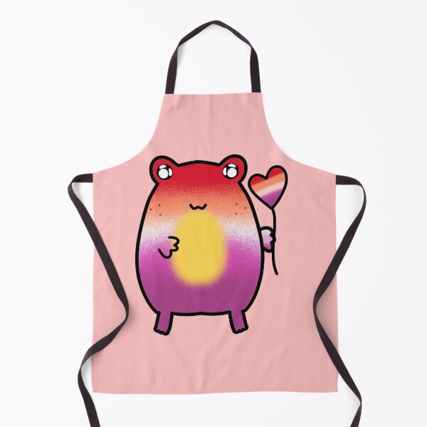 Item preview, Frog holding lesbian flag designed and sold by Quacktails.