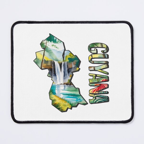 Item preview, Guyana watercolor map designed and sold by Motivburg.