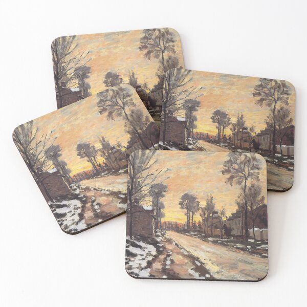 Item preview, Claude Monet - Road at Louveciennes, Melting Snow, Sunset - 1870 designed and sold by dottyshai.