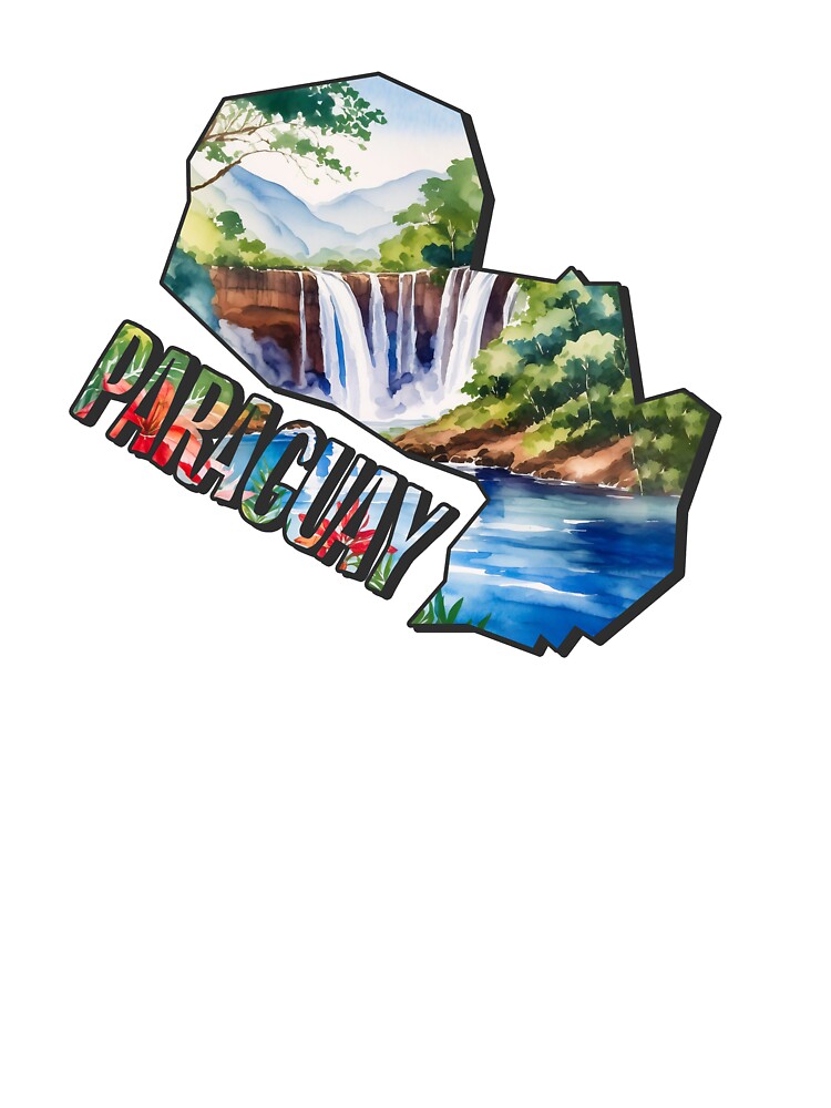 Thumbnail 2 of 2, Kids T-Shirt, Paraguay watercolor map designed and sold by Motivburg.