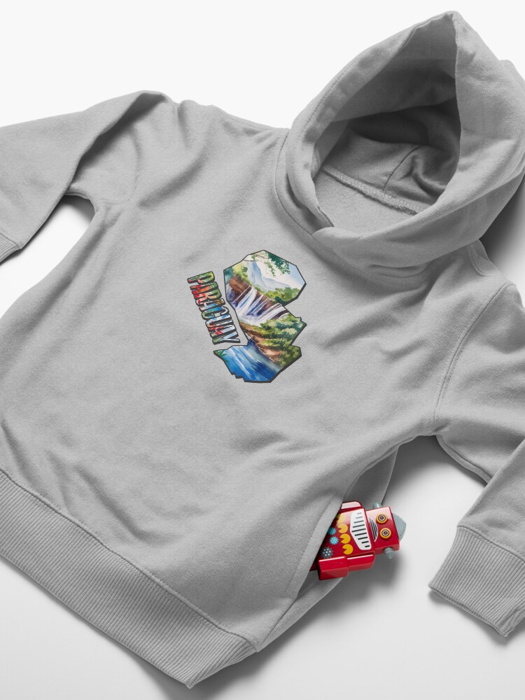Thumbnail 4 of 5, Toddler Pullover Hoodie, Paraguay watercolor map designed and sold by Motivburg.