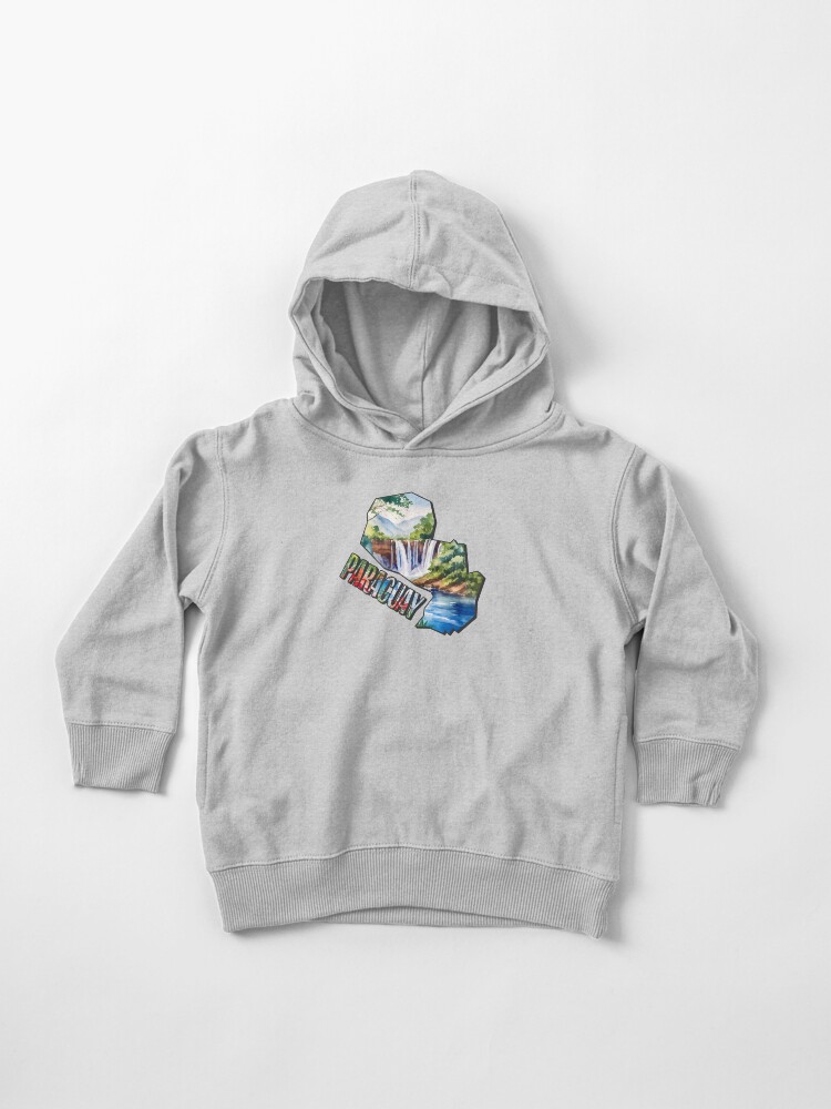Thumbnail 1 of 5, Toddler Pullover Hoodie, Paraguay watercolor map designed and sold by Motivburg.