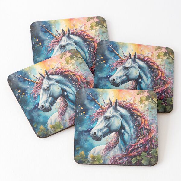 Item preview, Unicorn in a magical forsest designed and sold by laser1064.