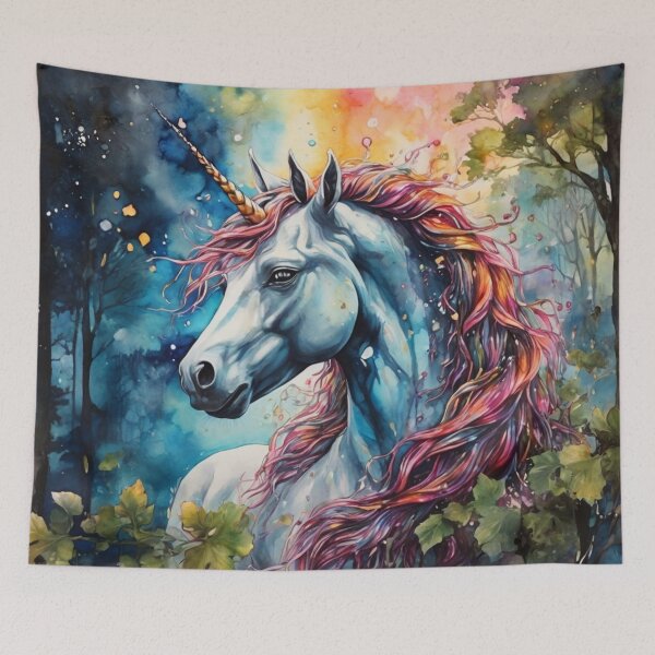 Item preview, Unicorn in a magical forsest designed and sold by laser1064.