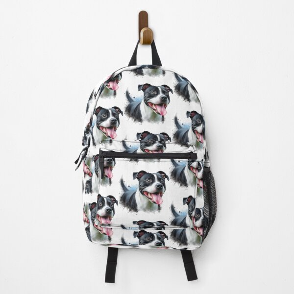 Item preview, Black and White Staffy Portrait designed and sold by MaedK.