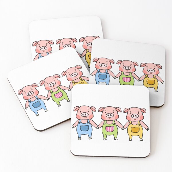 Item preview, Cute cartoon drawing of 3 little pigs. designed and sold by artemis-art3.