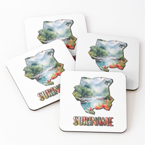 Item preview, Suriname watercolor map designed and sold by Motivburg.