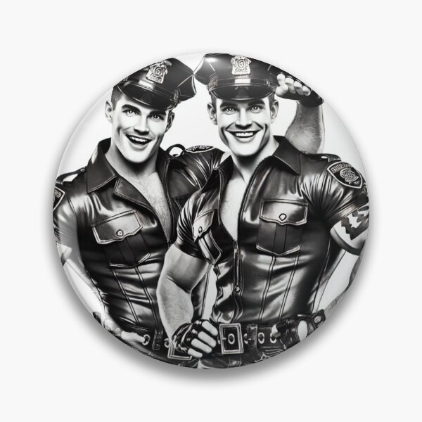 Item preview, Gay Art: Leather Men Police Charm designed and sold by tomfromfinland.